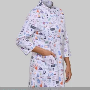 روپوش پزشکی زنانه طرح دار + عرضه کننده دست اول