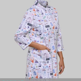 روپوش پزشکی زنانه طرح دار + عرضه کننده دست اول